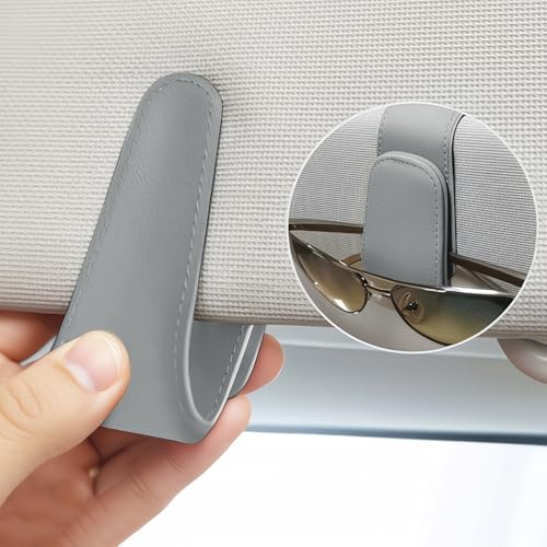 Car Sunglass Holder for Visor, Magnetic Car Eyeglass Holder Clip, Universal Vehicle Sunglasses Eyeglasses Mount, 1 Pack Gray - color: Gray