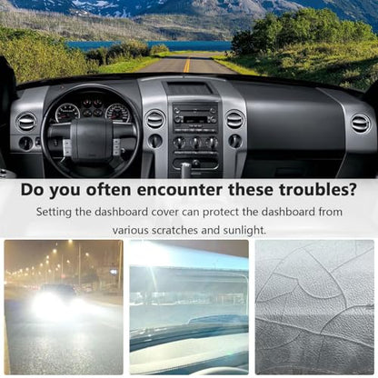 Dashboard Cover Suitable for Ford F150 2004 2005 2006 2007 2008 Car Dashboard Cover Sun Visor Mat Non-Slip Polyester Dashboard Accessories - size: 2004-2008 For Ford F150