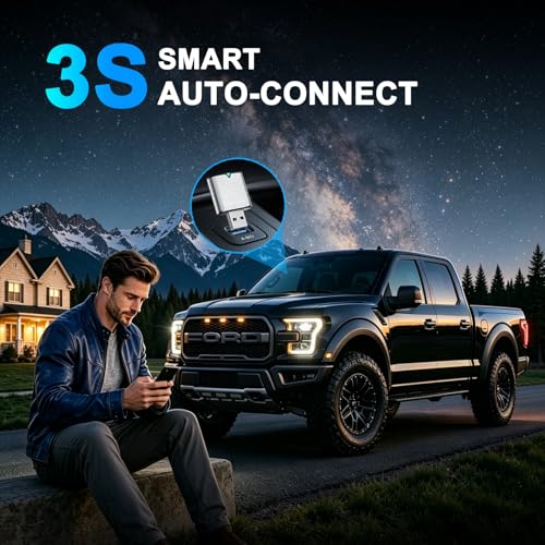 Wireless Carplay Adapter for iPhone, Bluetooth Car Play Dongle - color: Silver