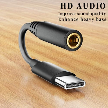 Enhance Audio & Reduce noise,USB C to 3.5mm headphone adapter, usbc to 3.5