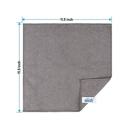 HOMEXCEL Grey Microfiber Cleaning Cloth, 24 Pack Cleaning Towels for Kitchen, Lint Free, Scratch-Free, Highly Absorbent, and Reusable Cleaning Rags for House, Window and Glass, Cars, 11.5 X11.5 inch - color: Grey