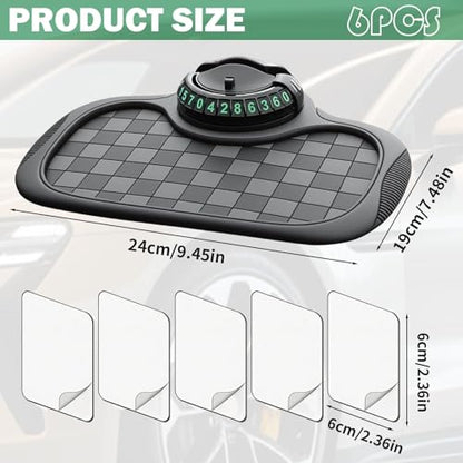 Car Anti Slip Mat Phone Holder(Black Square)