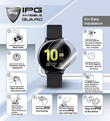 IPG for Garmin Descent Mk3 - Mk3i (Case Dimention:43mm) Hydrogel Screen Protector (2 Units) Invisible HD Clear Film Anti Scratch Guard-Smooth/Self-Healing/Bubble for Mk3i-43mm