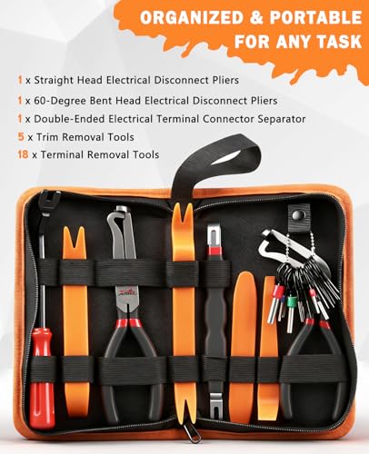 3PCS Automotive Electrical Disconnect Pliers Kit with Trim & Terminal Tools
