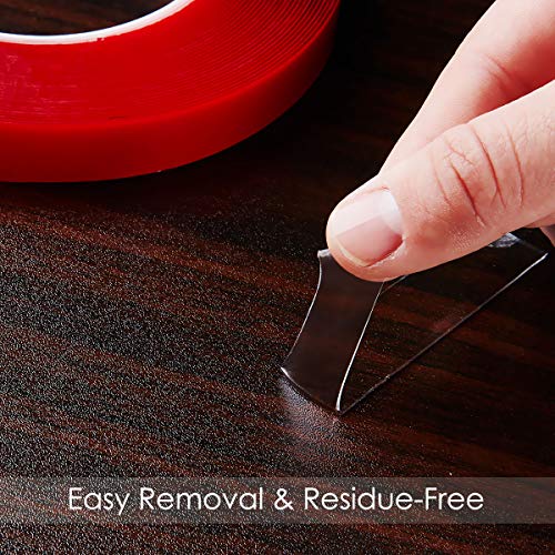 Jackwood 33 Feet Acrylic Double Sided Heavy Duty Mounting Tape (Pack of 3) Weatherproof for Outdoor & Indoor, Holds Heavy Stuff in Cold & Hot Condition, Removable & Residue-Free (0.6inch) - size: 0.6" Width