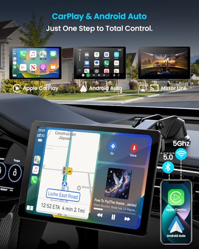 IIWEY iK11 11-Inch Wireless Apple CarPlay Screen, Android Auto, 4K Dash Cam