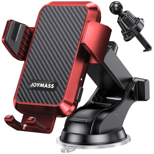 JOYMASS Wireless Car Charger, Phone Holders for Your Car, 15W Auto Clamping Phone Mount Car Accessories for iPhone 16 15 14 13 12 Mini Pro Max 11, Samsung Galaxy S24 Ultra S23 S22+ Note 20, etc - Red - color: RED