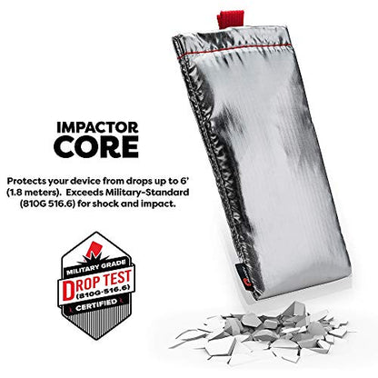 PHOOZY Apollo Thermal Phone Case | Insulated Phone Pouch Extends Battery Life 3X | Heat Resistant Drop Protection | Military Grade Water Resistant | Medium | Silver - color: Silver, size: Medium