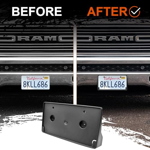 Front License Plate Frame for Ram 1500 DT 2019 2020 2021 2022 2023 2024 - size: For Ram 1500