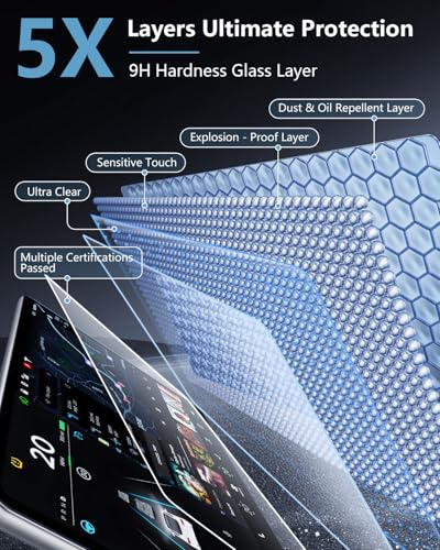 SKTU for 2026 Nissan Pathfinder Screen Protector 12.3 Inch for 2026+ Nissan Pathfinder (SV/SL/Rock Creek/Platinum) 12.3-Inch Navigation Nissan Pathfinder 2026 Accessories Screen Protective Film Tempered Glass [9H Hardness, Ultra HD, Anti-Glare&Scratch] -