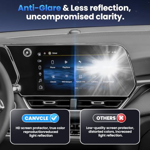 Canvcle 2PCS Screen Protector for 2026 2025 Chevy Equinox LT/RS/ACTIV, 11.3-Inch Navigation & 11-Inch Dashboard Touchscreen Protective Film 9H Tempered Glass HD Screen Saver [Anti-Glare & Shatterproof] - size: 2025-2026 Chevy Equinox 11.3 Inch + 11 Inch