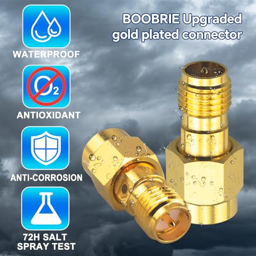 RP-SMA Male To RP-SMA Female Connector Upgraded Gold-Plated Adapter DC-18GHz VSWR ≤1.15 For FPV Drone Signal Booster Wireless LAN Device Pack Of 2 - size: RP-SMA Male to RP SMA Female