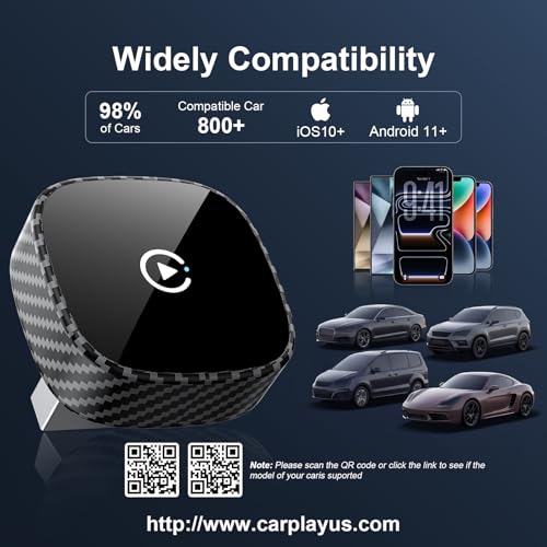 Wireless CarPlay Adapter for Apple iPhone & Android Auto 2026 Upgrade