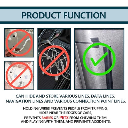 Pleoos Car Concealed Wire Sleeve, PVC Auto Split Sleeving Wire Cord Organizer, Adhesive Tubing Cable Hidden Protector, Auto Flexible Line Cable Organizers Split Sleeves for USB, Driving Recorders(4Pcs