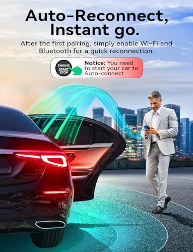 Wireless Carplay & Android Auto Adapter, Metal Design Mini & Stable 2-in-1 Dongle, Convert Vehicle's Wired CarPlay/AA to Wireless, for iOS 10+/Android 11+ & Cars from 2016 - color: pearl gunmetal