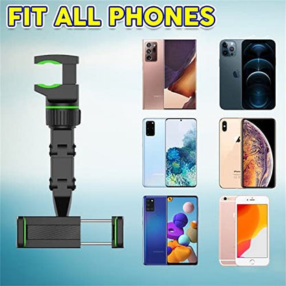 Ivieicip 360° Car Rearview Mirror Mount Stand Holder for Cell Phone and GPS, 2023 New Universal Adjustable Phone Holder, Can Be Fixed and Adjusted Automobile Cradles, Suitable for All Phone Models - color: White