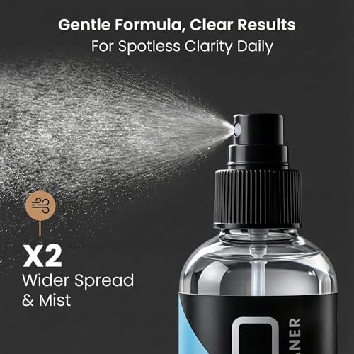 EVEO Glasses Cleaner Spray - Eyeglass Cleaner Lens Cleaner No Streaks Technology & Microfiber Cleaning Cloth - Glasses Cleaning Kit, Eye Glass Cleaners Spray - Screen & Eye Glasses Kit - 2 Pack - size: 4 Piece Set