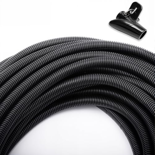 ZhiYo 50 FT 1/2" Wire Loom Split Tubing Auto Wire Conduit - color: Black, size: 50 FT 1/2”