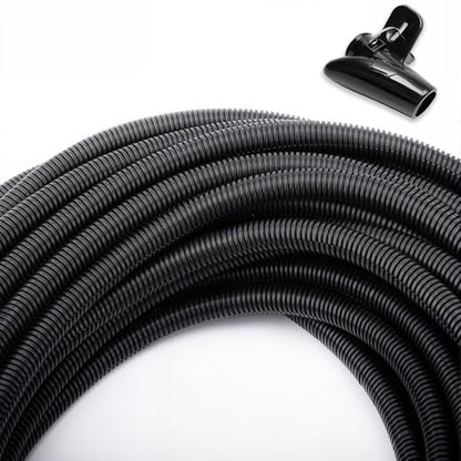 ZhiYo 50 FT 1/2" Wire Loom Split Tubing Auto Wire Conduit - color: Black, size: 50 FT 1/2”