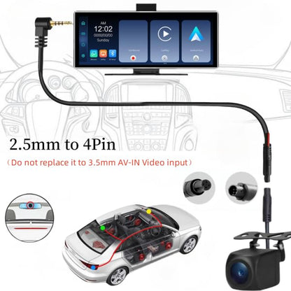 4 Pin Backup Camera for Carplay Screen Monitor Support Mirror Image AHD 1080P Reverse Camera 2.5mm Jack to 4 Pin Front/Rear View Camera, 20ft Male Plug