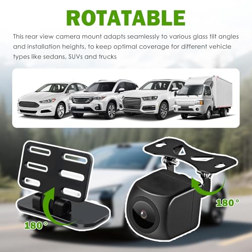 2 Set Car Backup Camera Mount,180° Adjustable Car Rear Dash Cam Mount