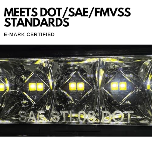 All Star Truck Parts 2PC White 17" 46 LED Light Bar Backup Reverse Spot Ilumination Step Rear Tail Trailer Light Motorcycle Utility Boat Trailer Car Truck Cargo Toy Hauler Surface Mount Waterproof - color: 2x White