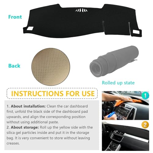 Dashboard Cover Suitable for Toyota Avalon 2005 2006 2007 2008 2009 2010 Car Dashboard Cover Sun Visor Mat Non-Slip Polyester Dashboard Accessories (Black) - size: 2005-2010 For Toyota Avalon
