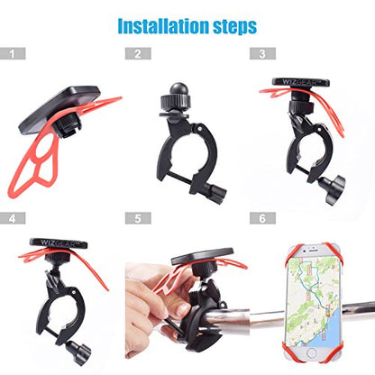 Universal Magnetic Bicycle & Motorcycle Handlebar Phone Holder for Cell Phones and GPS with Fast Swift-Snap Technology,
