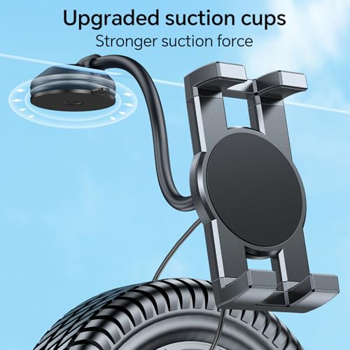 Coolpow Tablet Car Mount for iPad Truck Holder【Windshield+Dash】 Strong Suction Cup Tablet Holder for car with Gooseneck Long Arm Extension for All 4.7"-12.9" Apple iPad Samsung Galaxy Tab