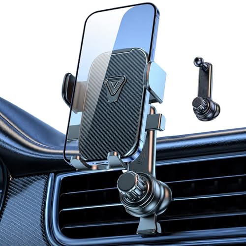 Car phone holder vent,car vent phone mount,360° adjustable phone holders for your car,car vent phone holder,air vent car phone holder mount for car compatible with iPhone,all 4–7” phones(carbon fiber)