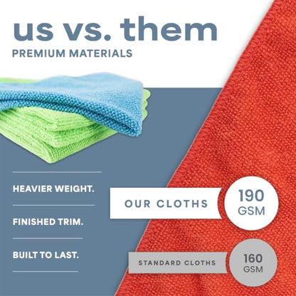 S&T INC. Microfiber Cleaning Cloth, 150 Pack, 11.5" x 11.5" - size: 150 Pack