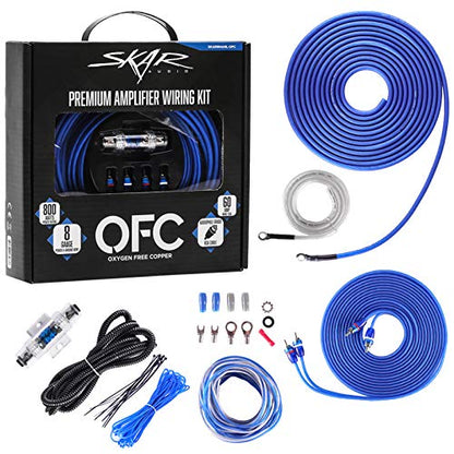 Skar Audio 8 Gauge OFC Complete Amplifier Installation Wiring Kit, SKAR8MANL-OFC - size: 8 Gauge (OFC)
