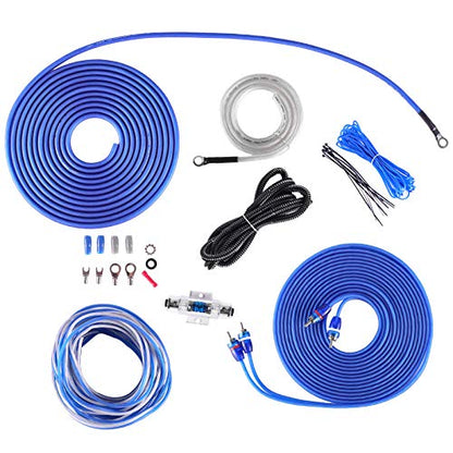 Skar Audio 8 Gauge OFC Complete Amplifier Installation Wiring Kit, SKAR8MANL-OFC - size: 8 Gauge (OFC)