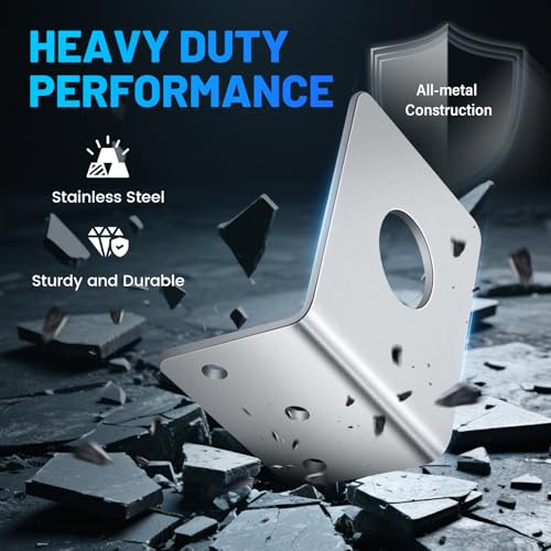 Anina L Bracket for NMO Antenna Mount 3/4 Hole Stainless Steel Bracket Compatible with Car Truck Heavy Duty L-Shaped for Mobile Radio Antennas (Pack of 2) - size: 3/4 Inch (Pack of 2)