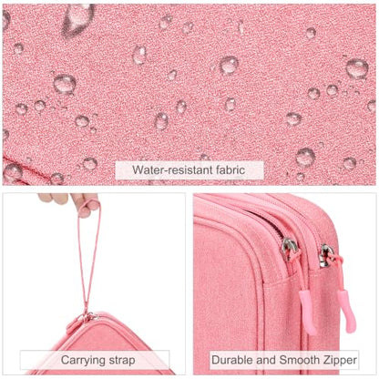 FYY Electronic Organizer, Travel Tech Pouch Bag, Extra Large, Pink - color: Pink, size: 10.8 x 8 x 3.15 inches