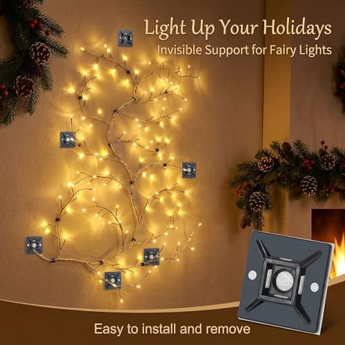 100 PCS 1" Adhesive Cable Tie Mounts – Strong Sticky Back Nylon Wire Holders for Cable Management in Home, Office, Car & Christmas Lights (BLACK-100) - color: Black-100pack