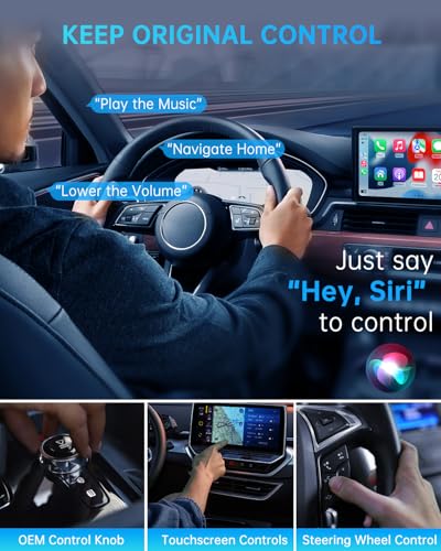 TiMOVO Wireless CarPlay Adapter, Automatic Connection, Smooth & Stable