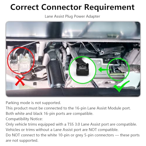 mangoal Dash Cam Power Adapter for Toyota & Lexus (Model D, 16-Pin) -Lane Trace System Adapter, Compatible with Selected Toyota and LexusVehicles, Fits Vehicles with TSS 3.0 Lane Assist Port