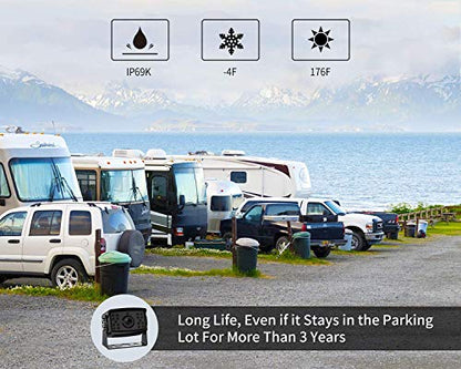 Fookoo HD 1080P Wired Backup Camera System: 7" Monitor + Rear View Camera - color: Black, size: 7 inches 1-camera