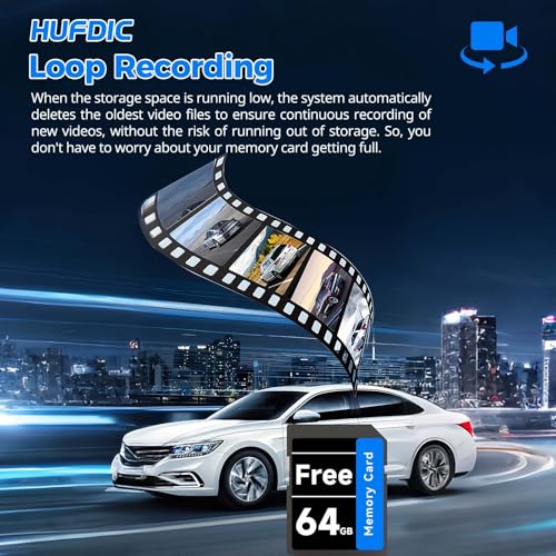 4K Mirror Dash Cam,Rear View Mirror Camera with WiFi,Dash Cam Front and Rear for Car,G-Sensor,7/24H Parking Mode,12" Touch Screen,Includes 64GB Card