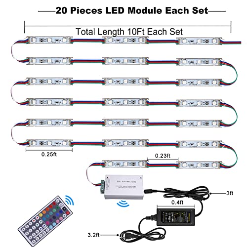 EAGWELL 20 Ft Storefront Lights RGB Module LED Lights - color: RGB (Red, Green, Blue)