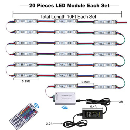 EAGWELL 20 Ft Storefront Lights RGB Module LED Lights - color: RGB (Red, Green, Blue)