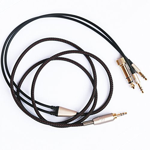 Replacement Audio Upgrade Cable Compatible with Hifiman Sundara, Ananda, Arya, HE400SE, Edition XS, HE4XX Headphones 3.5mm/6.35mm to Dual 3.5mm end 3meters/9.9ft - size: with Dual 3.5mm male