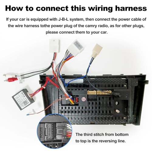Car Head Unit Wire Hareness for Toyọta Caṃry Corọlla RAV4̣ 4Ruṇner Tacọma, Fit Toyọta Car Stereo Radio Power Cable USB CANBUS Decoder Adapter Support J-B-L Amplifier SWC
