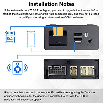 CARabc Apple Carplay Adapter Compatible with Mazda 2/3/6/CX3/CX5/CX9/MX5/FIAT 124 2014-2021 Year, Fit for Carplay & Android Auto, TK78-66-9U0C OEM Hub Retrofit Kit Fits MZD Connect System, 00008FZ34