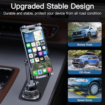 Cup Holder Phone Tablet Mount for Car,Truck,360° Rotatable & Adjustable Arm Compatible with iPad iPhone Samsung Tab Kindle Fire HD Smartphones and Other 4.7-10" Devices