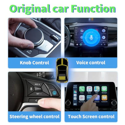 Wireless CarPlay Adapter, Convert Wired to Wireless CarPlay, Silver, Plug & Play, No Delay, USB & USB-C Compatible for Cars 2016+, Compatible with iOS & Android - color: Style 4