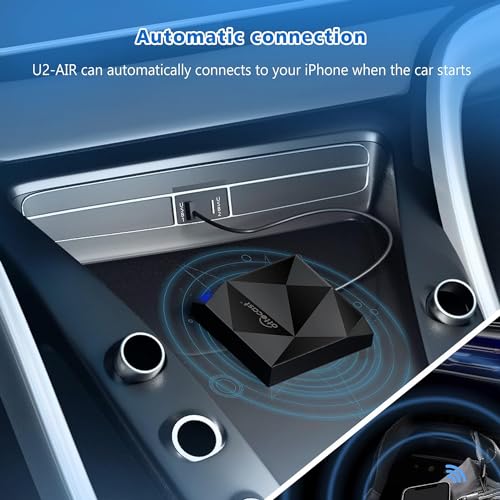 OTTOCAST U2-AIR Wireless CarPlay Adapter for iPhone,Retains Factory Control