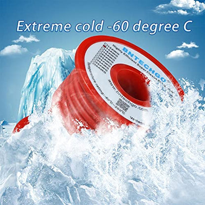 BNTECHGO 14 Gauge Silicone Wire Red 25ft Stranded Tinned Copper Wire - color: Red, size: silicone wire 25ft