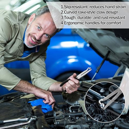 Electrical Disconnect Pliers for Cars - 4Pcs High-Carbon Steel Material with Storage Bag, Universal Automotive Connector Removal Tool for Automotive Repair, Maintenance & Troubleshooting